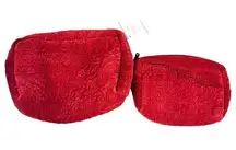 Pottery Barn Floral Medallion Cosmetic Bag Red Lot of 2 NEW with Tags