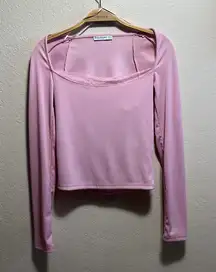 Stradivarius pink long sleeve top