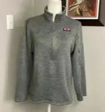 Simply Southern Gray Fleece Popover Pullover 1/4 zip Jeep Womens Size Small