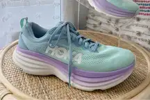 Hoka One One Bondi 8 Airy Blue Sunlit Ocean Road-Running Sneakers Size 8.5