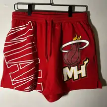 Miami Heat Red Sweat Shorts Size L