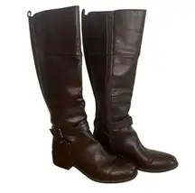 Bandolino Pries Knee High Faux Leather Riding Boots Size 6.5