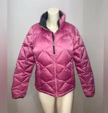 The North Face Pink Goose Down Puffer Winter Ski Snow Quilted Lined Jacket 550