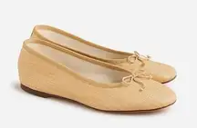 J Crew Zoe woven straw ballet flats natural size 9