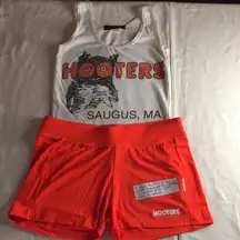 B37 #14 Hooters Girl Worn Tank and New Shorts from Saugus MA Size XS/XS-A