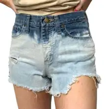 Austin Clothing Co. Cutoff Jean Shorts Size 4 High Rise Bleached Ombré Cotton