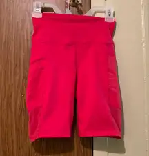 PowerHold Hot Pink High Waist Biker Shorts Women Size XXS/XS