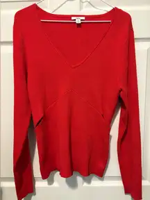 Bar III Scarlet V-Neck Sweater