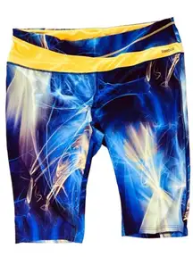 Reebok Play Multi‎ Colored Yoga Cycling Running Cropped Tights Leggings sz 22/24