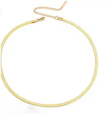 NEW Unisex‎ 2mm Gold Filled Layering Herringbone Chain Necklace 18-20”