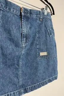 Vintage Y2K American Eagle Denim Blue Mini Skirt 