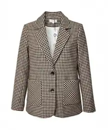 COMMENSE Houndstooth Split Blazer 
COLOR Khaki Size Small NWT No belt