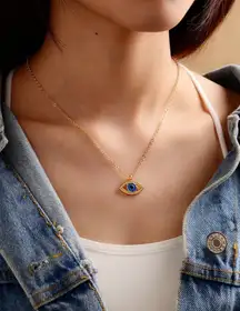 Evil Eye gold Necklace 
