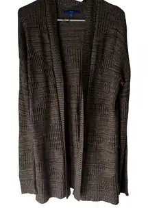 Apt. 9 Womens Brown‎ Open Front Cardigan Sweater Size L Long Knit 2010s Layering