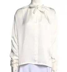 Maje bow white work Blouse designer size 3 size large