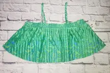 Nordstrom BP Womens Size Large Green Blue Retro Vibes Crop Top