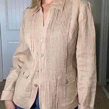 Jones New York Women's Tan and Cream Jacket