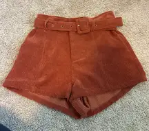 Altar'd State Rust Corduroy Women Shorts Size Small