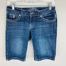 Paisley Bermuda Jean Shorts 2