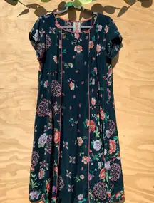 Silk Boho Floral Carmen Dress.