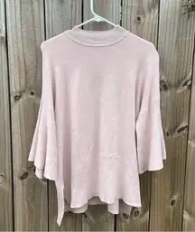 3/$20 BLVD Short Sleeve Blush Mockneck Sweater