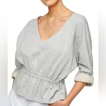 7 For All Mankind Dolman-Sleeve Peplum Sweatshirt Top