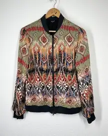 Tolani Silk Bomber Jacket