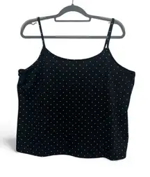 Lane Bryant Black Polka Dot Cami Adjustable Strap Women’s Plus Size 18/20
