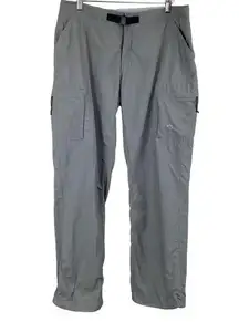 Mountain Hardwear Gray Lightweight Nylon Hiking Pants Size 10 Convertible