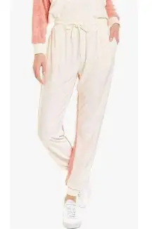 L*Space NWT Back At It Drawstring Terry Pants in Primrose and Cream Size M