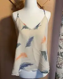 Rory Beca Fir F21 Feather Tank Blouse Size Small