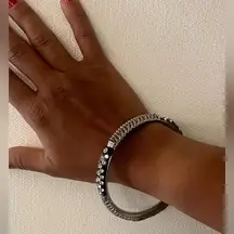 Bracelet Wire and Rhinestone studded Steam Punk Style Bangle Costume