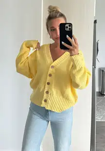 Yellow Hailee Knit Sweater