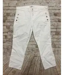 J Brand Zion Mid-Rise Skinny Ankle Jean iSize 30 White Crop