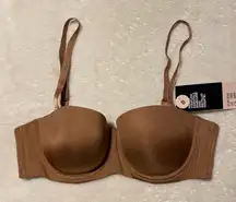 H&M Caramel Brown Balconette Padded Bra Option for Strapless NEW Runs Small 38B