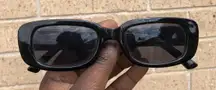 Retro Preppy Vintage 2000s Y2K Classic Black Square Rectangle Sunglasses Goth Academia  #whimsygoth #boho #minimalist #grunge #streetwear 