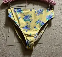 WeWoreWhat Golden Hour Floral High Rise Bikini Bottom Woman’s Size Medium NEW Ye