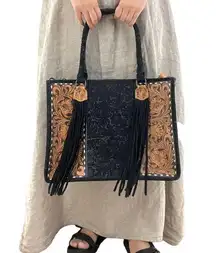 American Darling Conceal Carry Tooled Leather Bag Western Boho Back