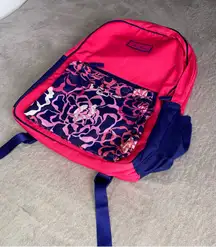 Vera Bradley Pink and Blue Floral Backpack large fit 16” laptop