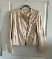 Vince Lamb Leather Biker Jacket Size M