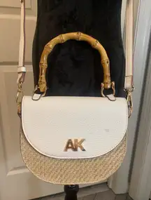 Anne Klein “Landon” Mini Bamboo Top Handle Crossbody Purse