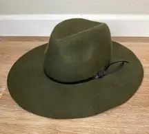 Old Navy Wool Felt Forest Floor Green Fedora Hat, Size L/XL