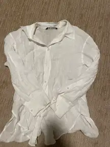 White Linen Button Down 