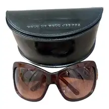 Marc Jacobs Womens Maroon Dark Red Oversized Sunglasses with Case