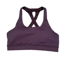 Lululemon Time To Sweat Bra Arctic Plum Purple Sports Bra Open Twist Back Size 6