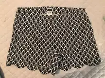 black and white patterned  shorts