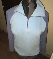 Columbia two tone blue fleece, athletic pullover