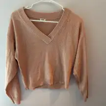Garage Women's V-Neck Sweater - peach xs