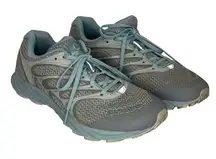 Merrell Mix Master Womens J77668 Trail Running Shoes Aqua Grey Lace Up Size 9