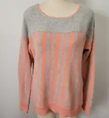 Love Riche fuzzy striped angora blend striped sweater size large